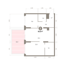 83.00 м² | 1 - 9 эт. 00