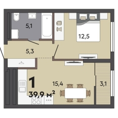 39.90 м² | 11 - 31 эт. 30