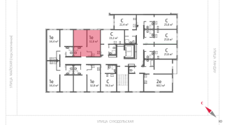 32.80 м² | 3 - 8 эт.