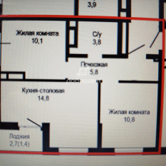 2-к квартира | 46.70 м² | 7 - 15 эт. 60