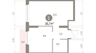 35.00 м² | 9 - 9 эт.