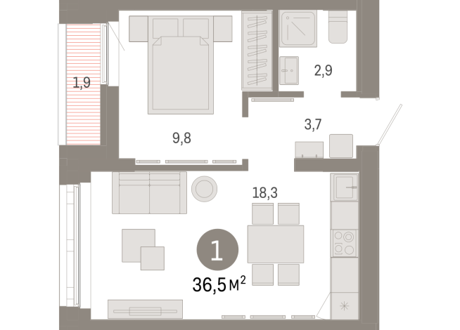 36.00 м² | 6 - 6 эт.