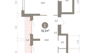 51.00 м² | 22 - 25 эт.