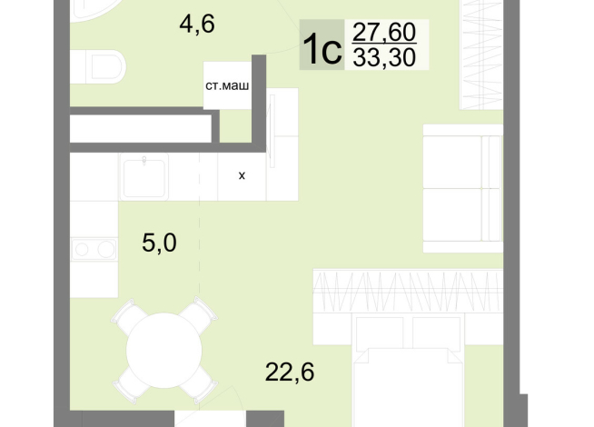 32.80 м² | 22 - 26 эт.