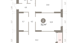 72.00 м² | 10 - 16 эт.