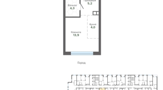 27.39 м² | 7 - 25 эт.
