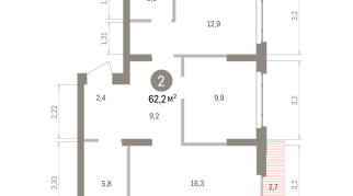62.00 м² | 5 - 7 эт.