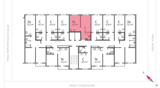 33.50 м² | 5 - 8 эт.