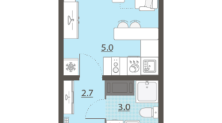 20.60 м² | 9 - 25 эт.