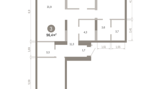 96.00 м² | 6 - 9 эт.