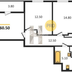 60.00 м² | 25 - 25 эт. 40