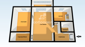 2-к квартира | 43.70 м² | 2 - 4 эт.