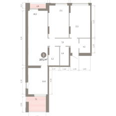 107.00 м² | 11 - 16 эт. 00