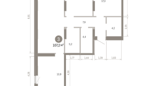 107.00 м² | 11 - 16 эт.