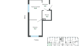35.60 м² | 5 - 25 эт.