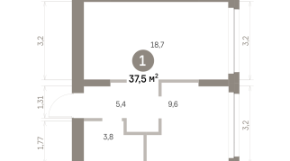 37.00 м² | 2 - 8 эт.