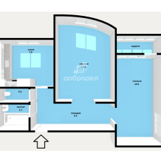 2-к квартира | 53.20 м² | 4 - 5 эт. 00