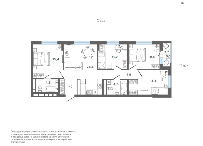 94.69 м² | 24 - 24 эт.