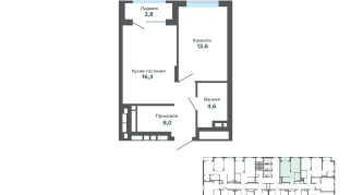 45.33 м² | 3 - 25 эт.
