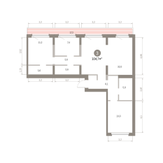 104.00 м² | 8 - 9 эт. 00