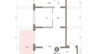 86.00 м² | 2 - 8 эт.