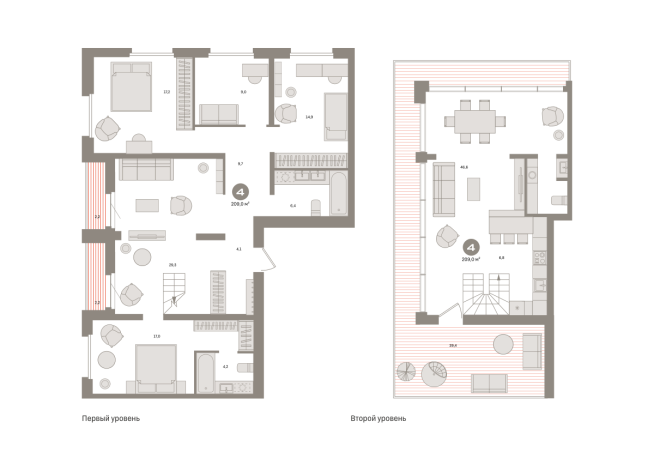 209.00 м² | 8 - 8 эт.