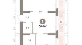 56.00 м² | 7 - 7 эт.