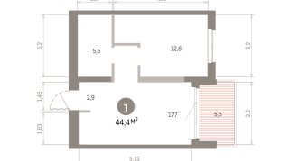 44.00 м² | 19 - 24 эт.