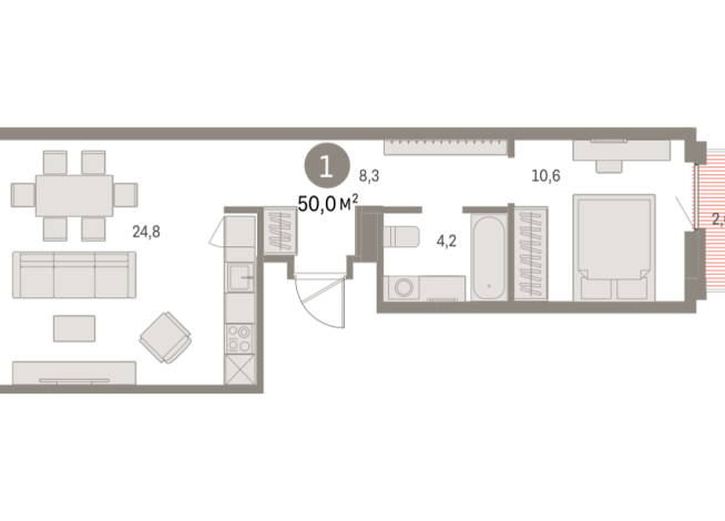 49.00 м² | 2 - 8 эт.