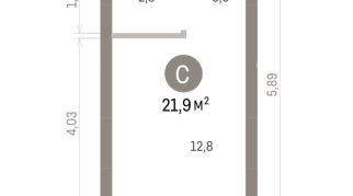 21.00 м² | 4 - 9 эт.
