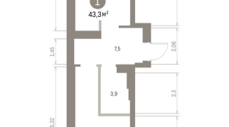 44.00 м² | 2 - 9 эт.
