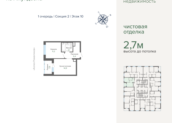 40.20 м² | 10 - 31 эт.