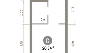 26.00 м² | 5 - 8 эт.