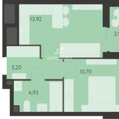 1-к квартира | 36.20 м² | 5 - 25 эт. 10