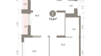 73.00 м² | 6 - 7 эт.