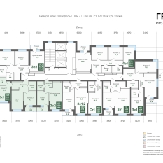 54.41 м² | 21 - 24 эт. 10