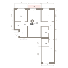 85.00 м² | 6 - 8 эт. 00