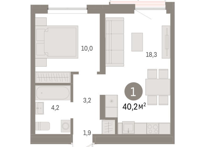 40.00 м² | 3 - 8 эт.
