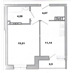 1-к квартира | 35.30 м² | 5 - 26 эт. 40