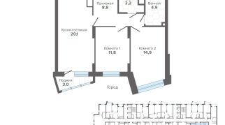 66.74 м² | 10 - 25 эт.