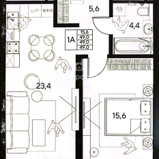 50.00 м² | 17 - 32 эт. 80