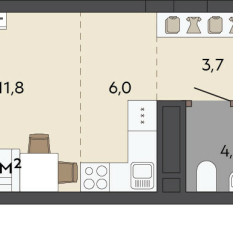 25.80 м² | 5 - 23 эт. 00