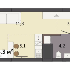 24.30 м² | 12 - 32 эт. 00