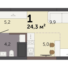 24.30 м² | 9 - 32 эт. 00
