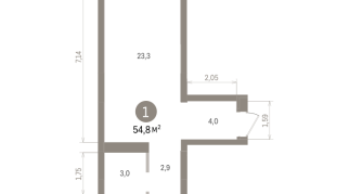 54.00 м² | 2 - 9 эт.