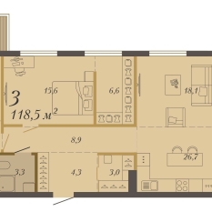 118.50 м² | 7 - 8 эт. 30