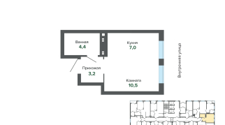 25.15 м² | 2 - 25 эт.