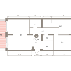 103.00 м² | 2 - 9 эт. 00