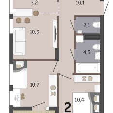 54.90 м² | 5 - 19 эт. 00