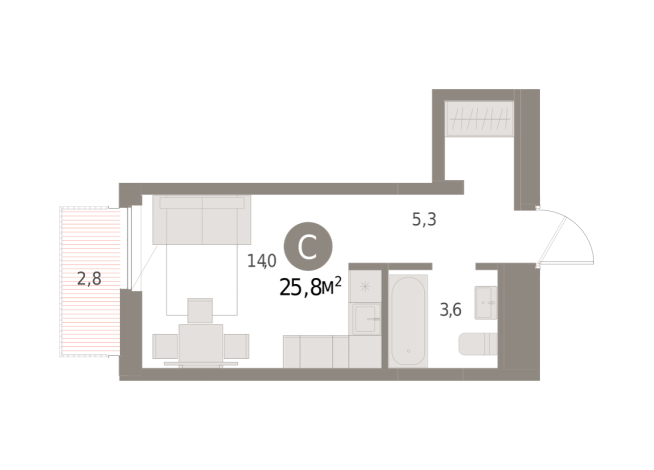 25.00 м² | 5 - 16 эт.